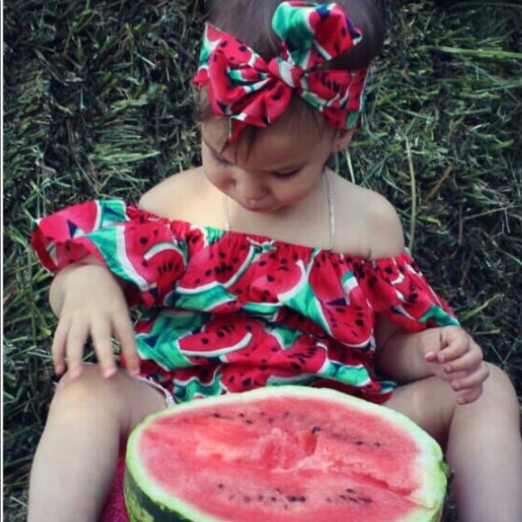 Baby girls watermelon ruffle set new several sizes - Picture 2 of 4